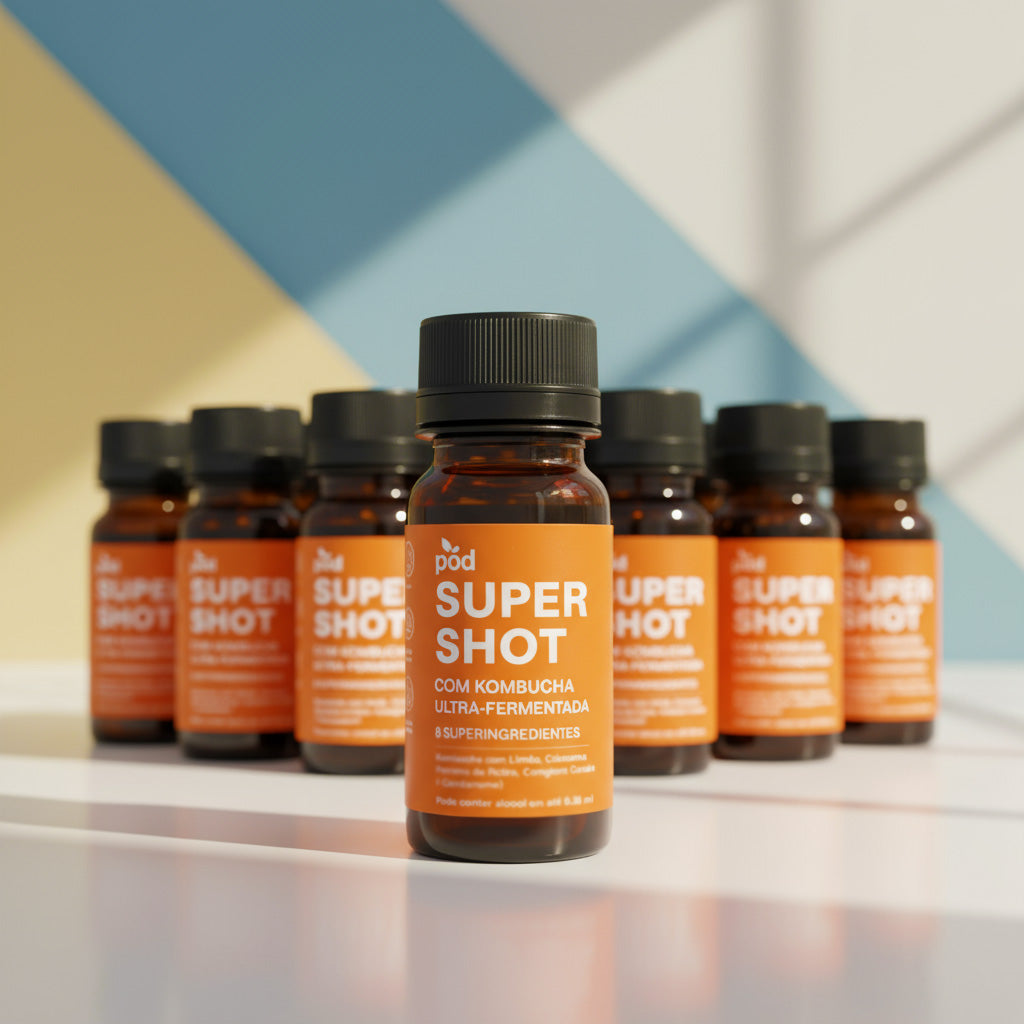 Kit mensal 30 Super Shots Pod 50ml Imunidade Digestão