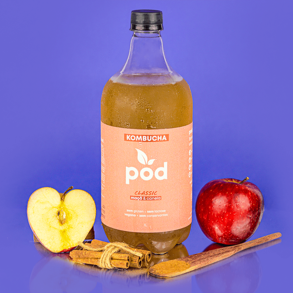 Kit 9 un. Kombuchas Tradicionais 01 L - Pod Kombucha - Kombucha Tradicional Refrigerada