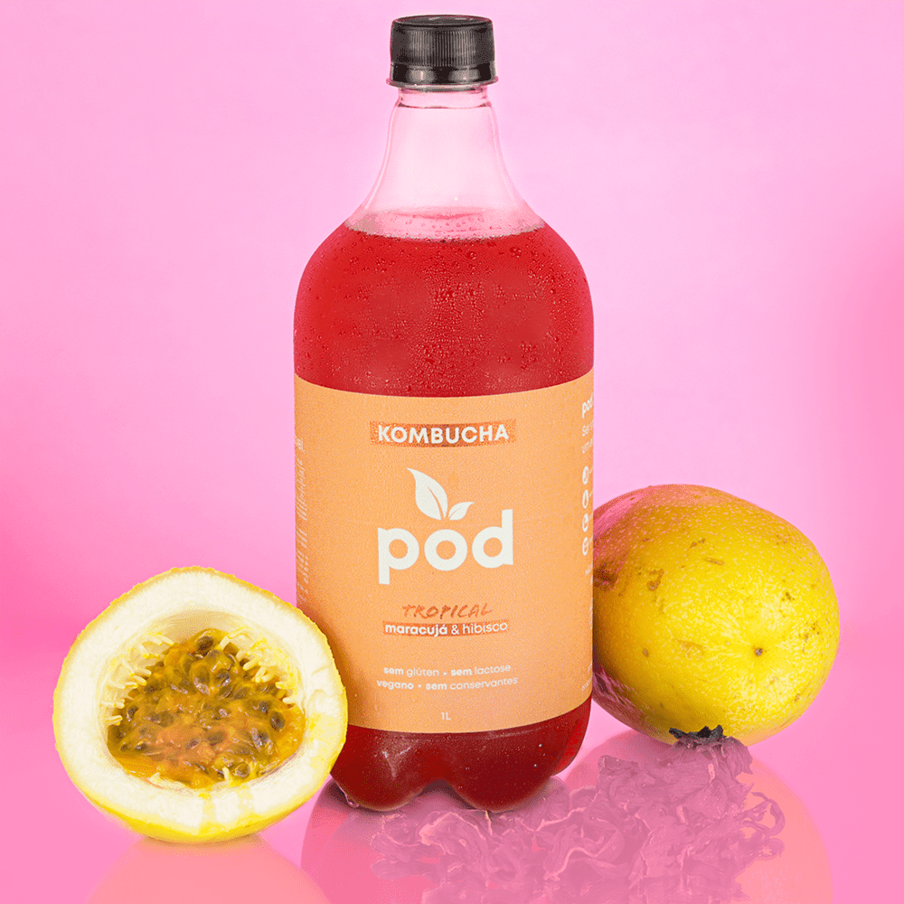 Kit 9 un. Kombuchas Tradicionais 01 L - Pod Kombucha - Kombucha Tradicional Refrigerada