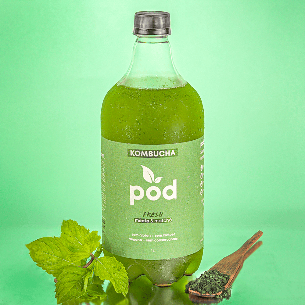 Kit 9 un. Kombuchas Tradicionais 01 L - Pod Kombucha - Kombucha Tradicional Refrigerada