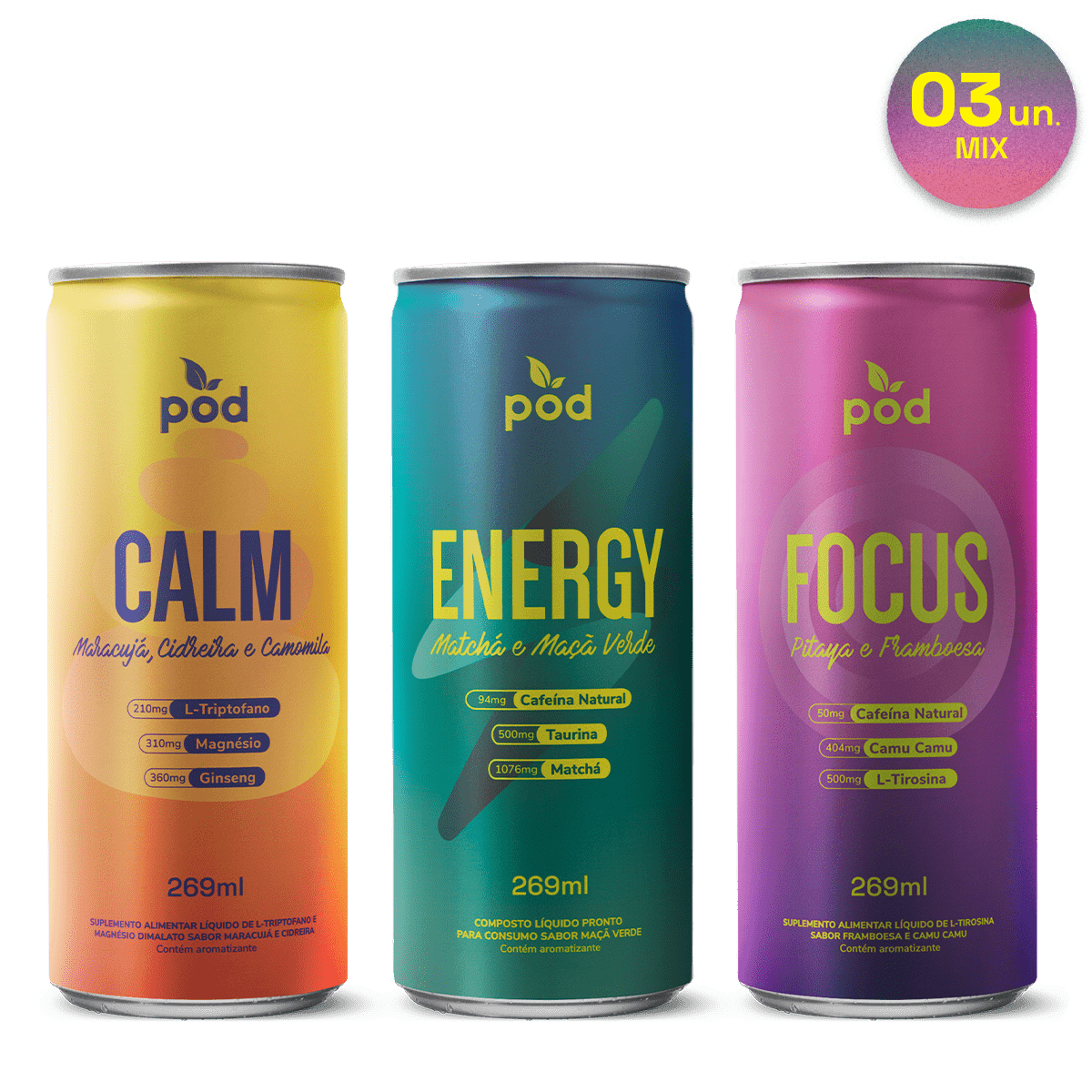 Kit 3 un. Smart Drinks - Pod Kombucha - Smart Drinks