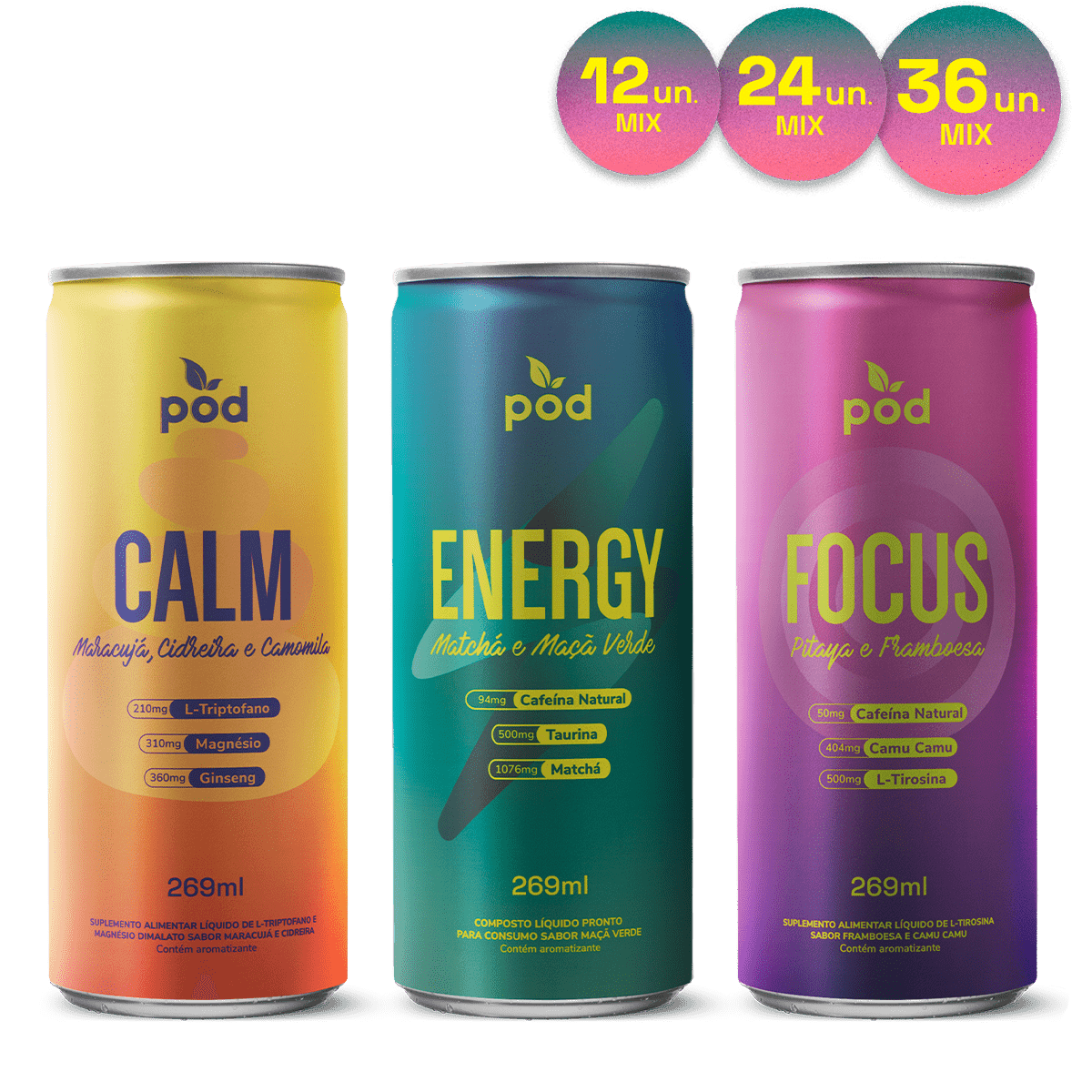 Kit Smart Drinks Sortidos Pod 269ml - Pod Kombucha - Smart Drinks