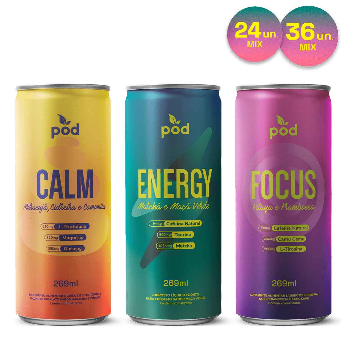 Kit Smart Drinks Sortidos Pod 269ml - Pod Kombucha - Smart Drinks