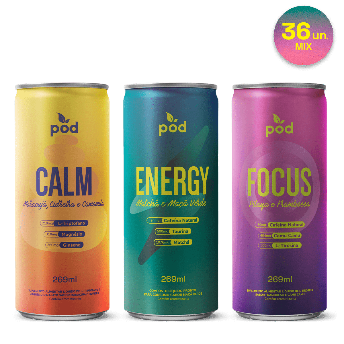 Kit Smart Drinks Sortidos Pod 269ml - Pod Kombucha - Smart Drinks