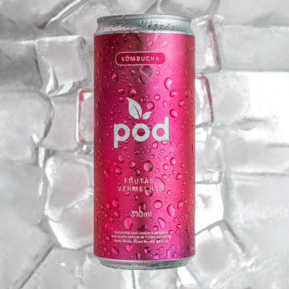 Pod Frutas Vermelhas 310ml - Kombucha Probiótico Natural Saudável