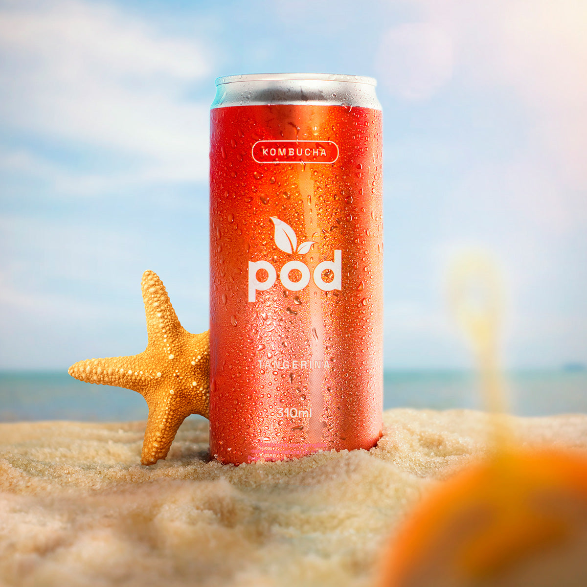 Pod Tangerina 310ml - Kombucha Probiótico Natural Saudável