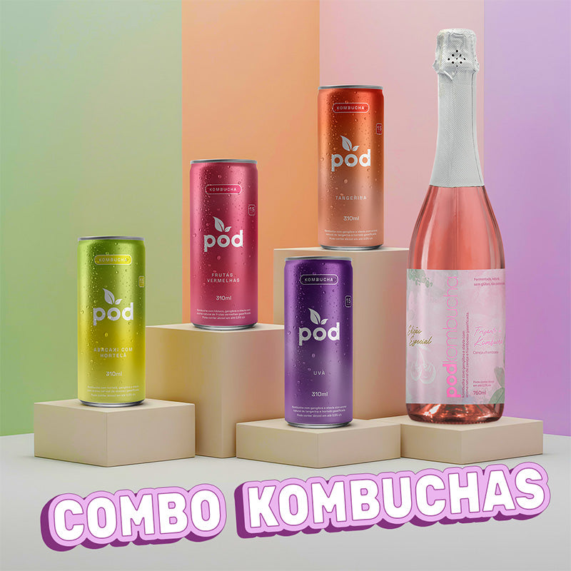 Combo Kombuchas -  12 Kombuchas + 1 Espumante Pod 750ml