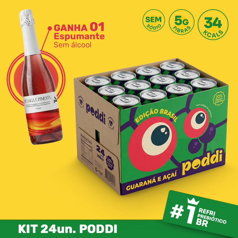 24 Refris Saudáveis da Poddi - Ganha 01 Espumante Sem Álcool