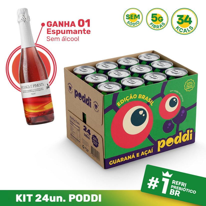 24 Refris Saudáveis da Poddi - Ganha 01 Espumante Sem Álcool