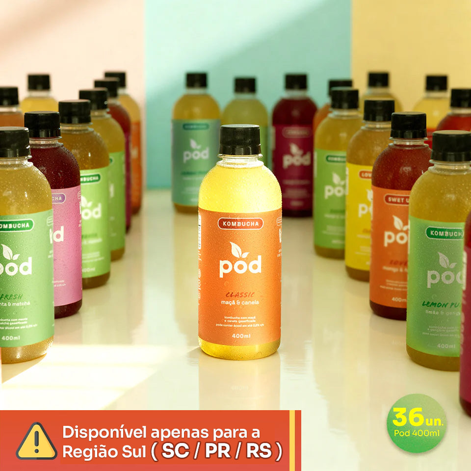 Kit 36 Kombuchas Tradicionais 400ml (SC, RS, PR) - CLUBE