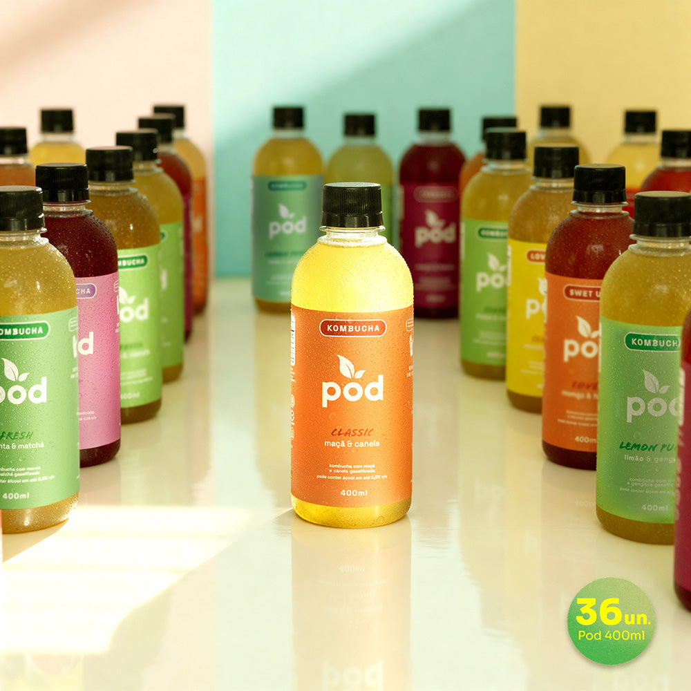 Kit 36 Kombuchas Tradicionais 400ml (SC, RS, PR) - CLUBE