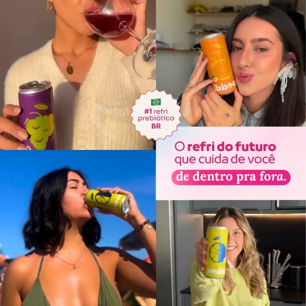 Kit 12 Refrigerantes Prebióticos Poddi 310ml Sem Açúcar 100% Natural