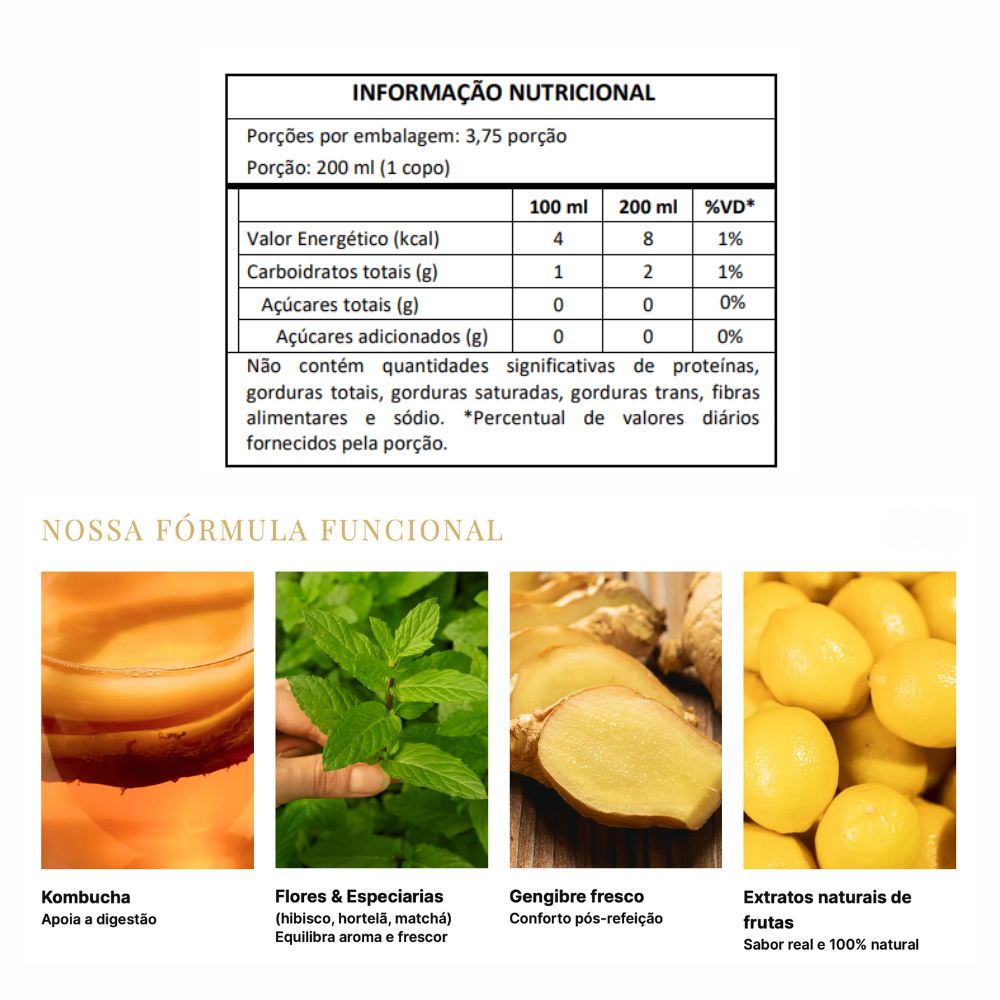 Espumante de Kombucha Pod 750ml - Uva Branca