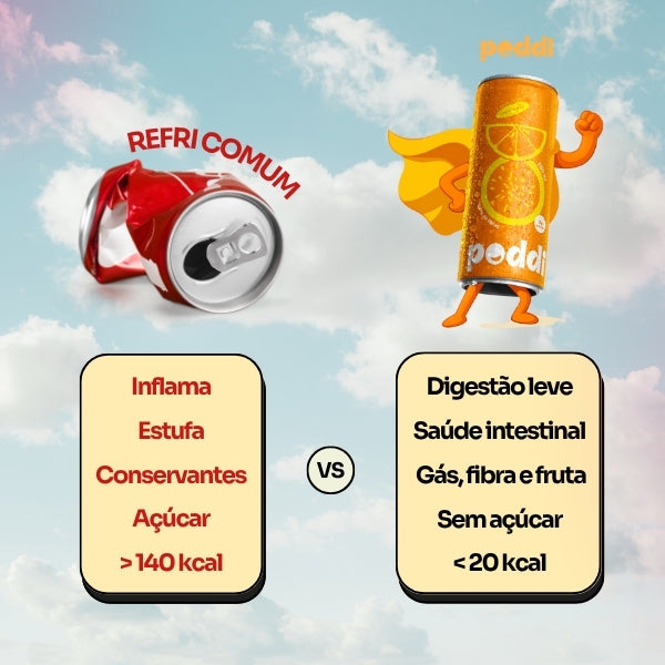 Kit 12 Refrigerantes Prebióticos Poddi 310ml Sem Açúcar 100% Natural