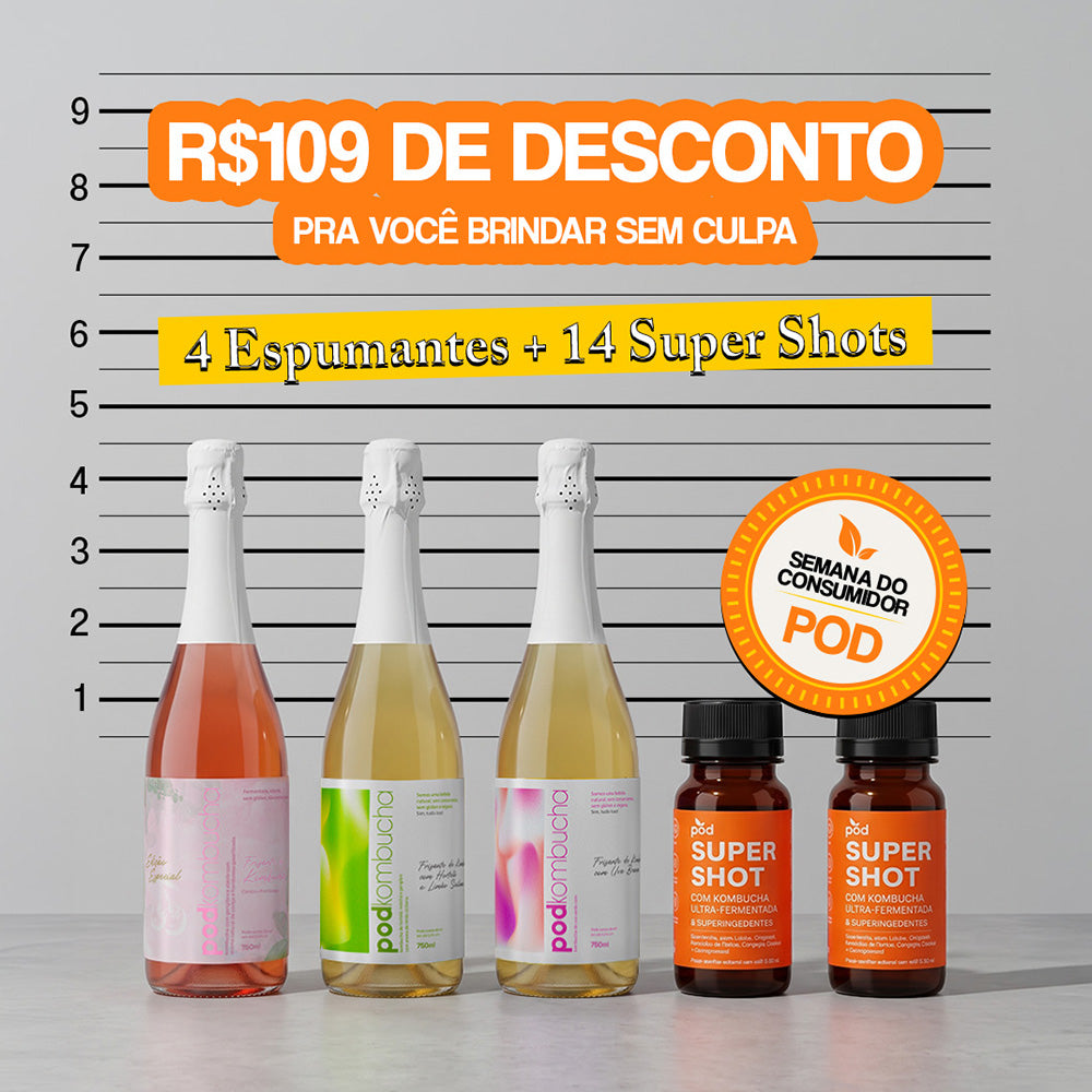 Comemora e Recupera | 4 Espumantes 750ml - 14 Super Shots