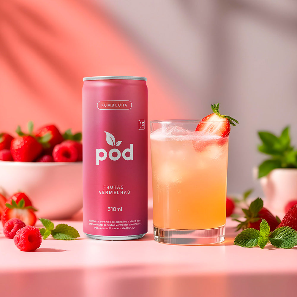 Kit 60 un. Pod 310 ml · Clube (24 tangerina, 24 frutas vermelhas, 12 uva)