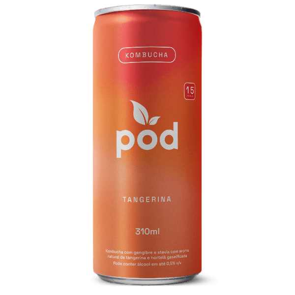 Pod Tangerina 310ml - Kombucha Probiótico Natural Saudável