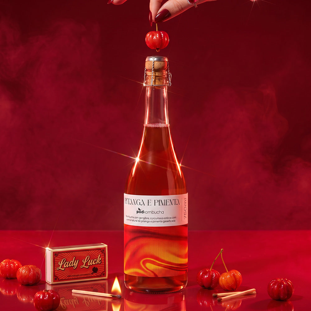 Espumante de Kombucha de Pitanga e Pimenta - Pod 750ml