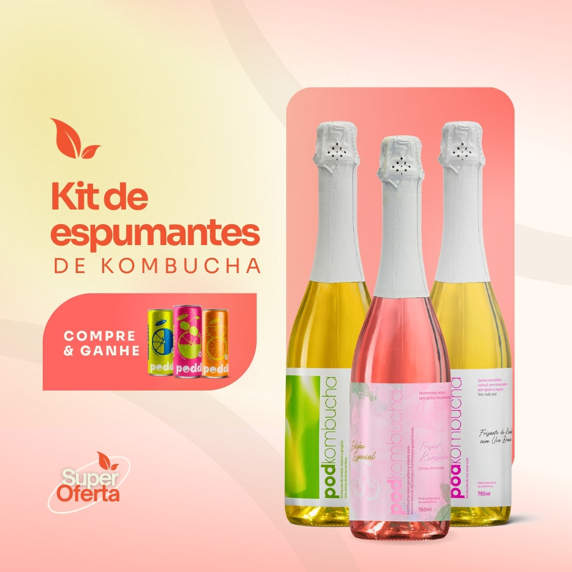 Espumantes de Kombucha da Pod