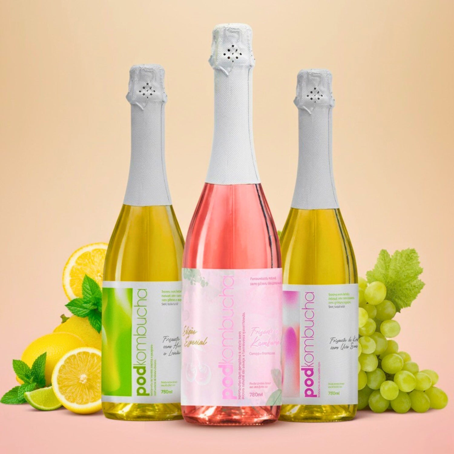 Espumantes de Kombucha da Pod - Kit Promocional