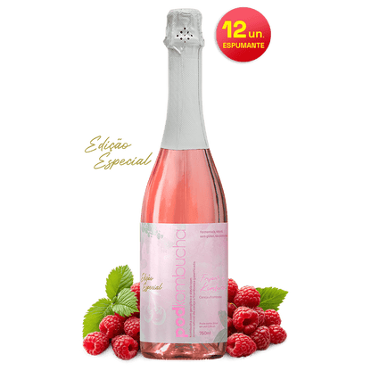 Espumante de Kombucha Pod 750ml Sem Álcool - Cereja e Framboesa