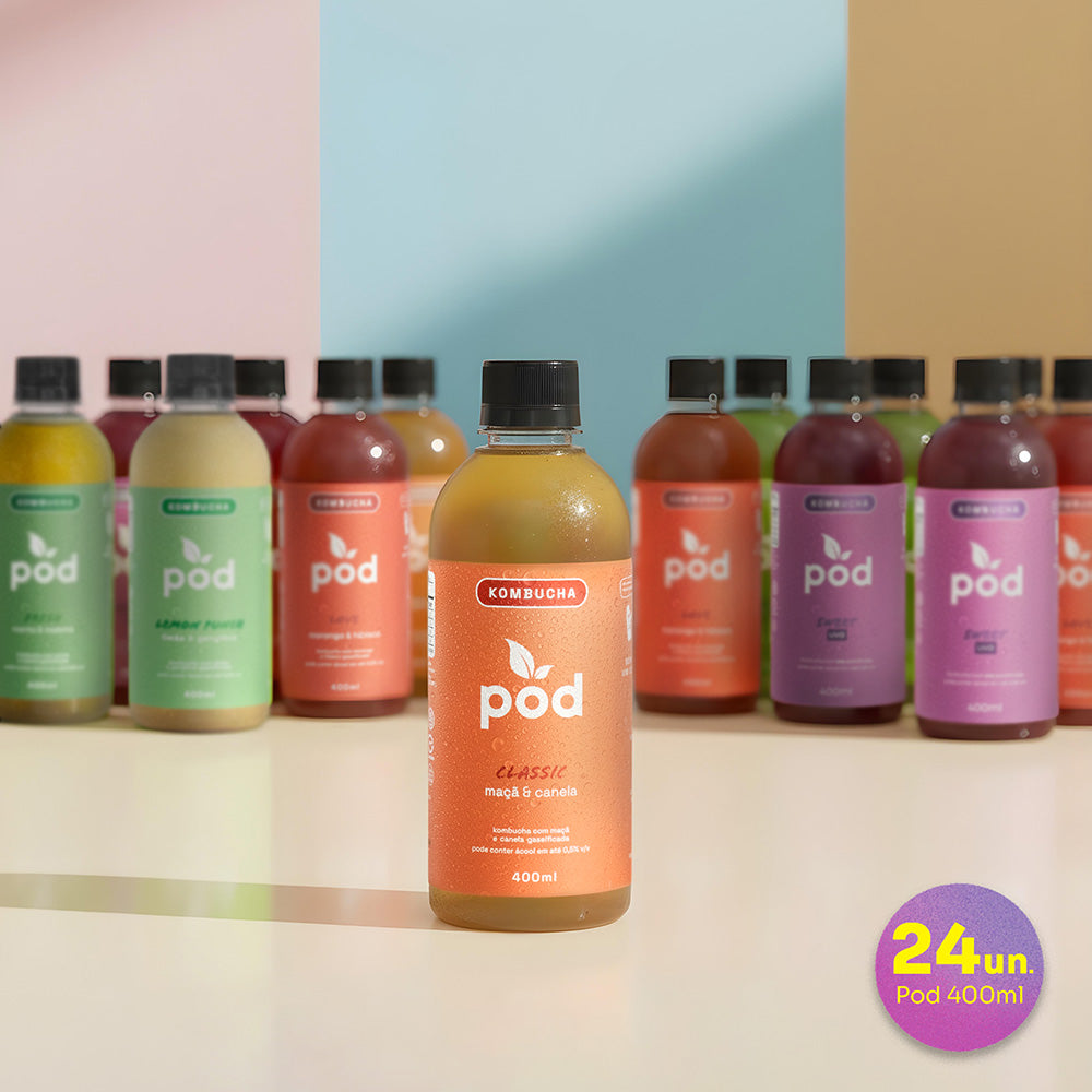 Kit 24 Kombuchas Tradicionais 400ml (SC, RS, PR)