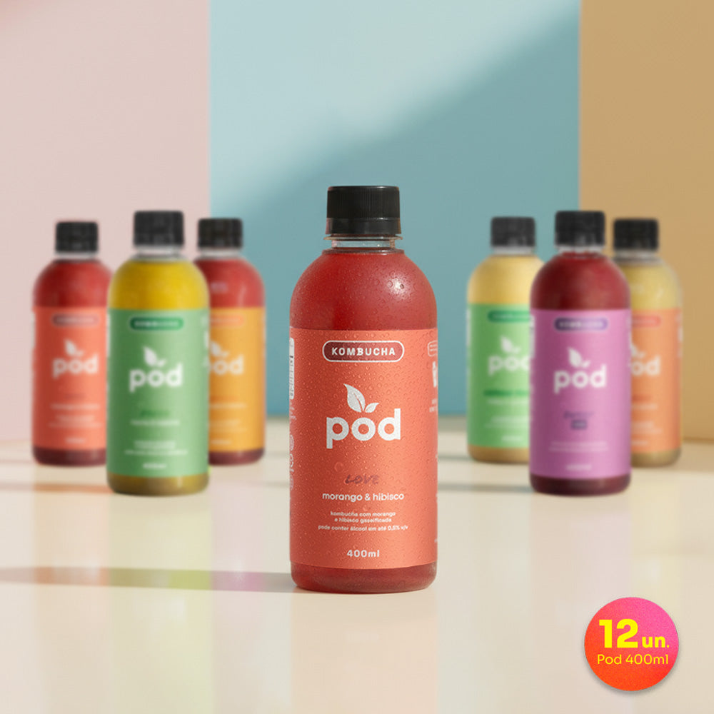 Kit 12 Kombuchas Tradicionais 400ml (SC, RS, PR, SP) - CLUBE