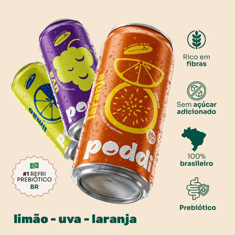 24 Refris Saudáveis da Poddi - Ganha 01 Espumante Sem Álcool
