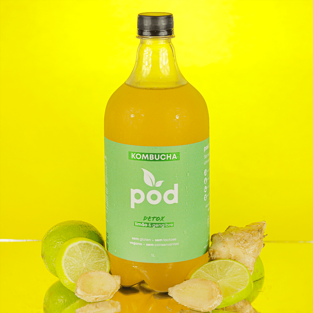 Kit 9 un. Kombuchas Tradicionais 01 L - Pod Kombucha - Kombucha Tradicional Refrigerada