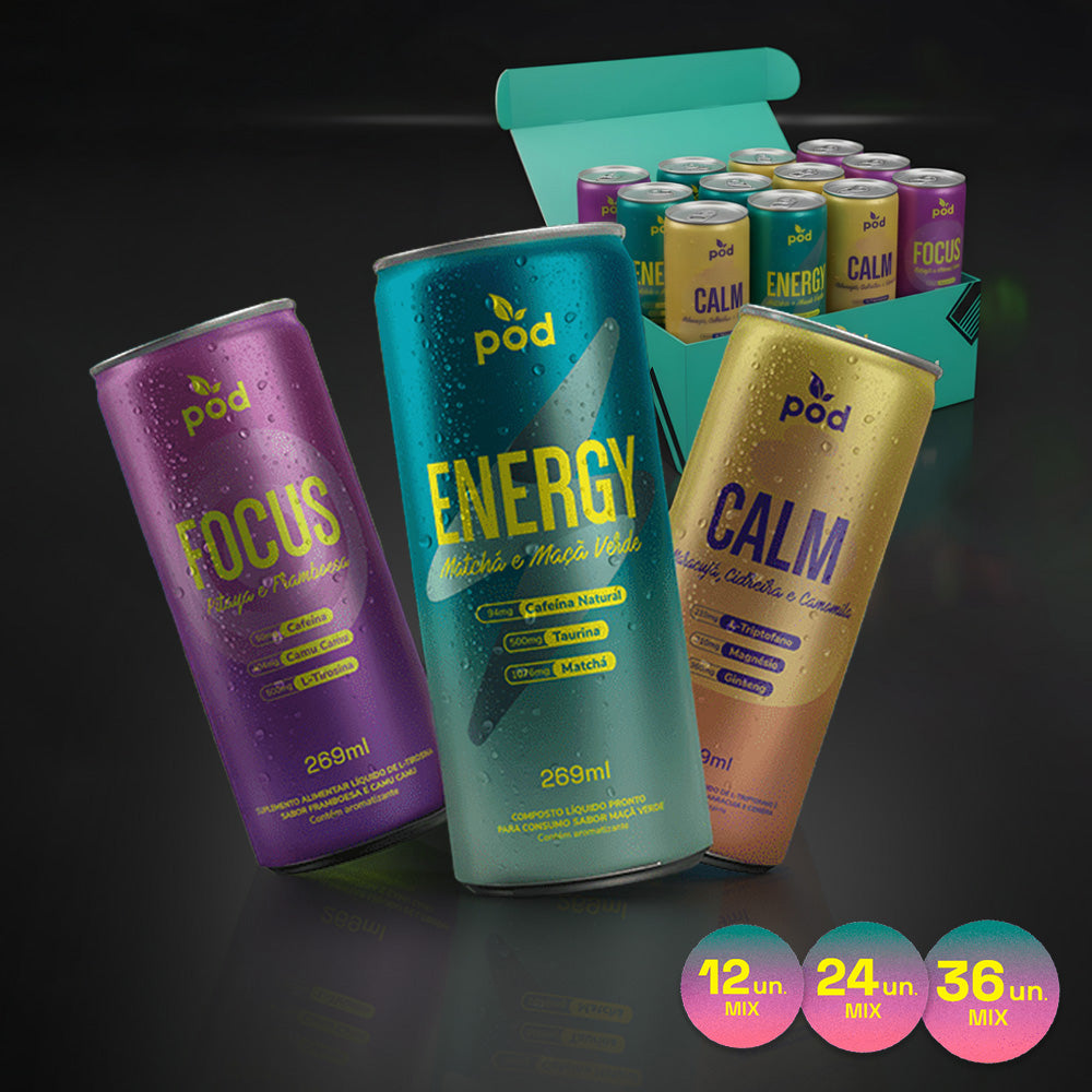 Kit Smart Drinks Sortidos Pod 269ml Energia Calma Foco