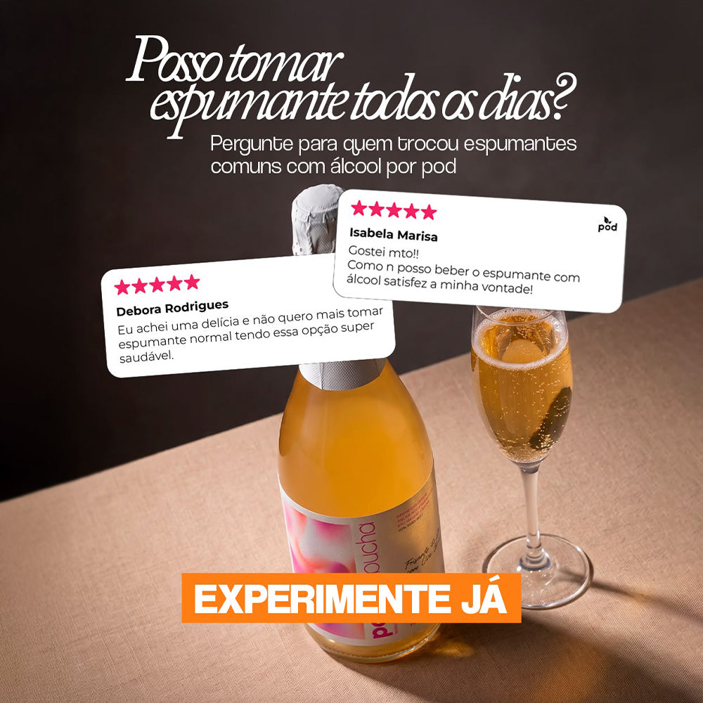 Compre 4 Espumantes Sem Álcool e Ganhe 4 Kombuchas Pod Lata