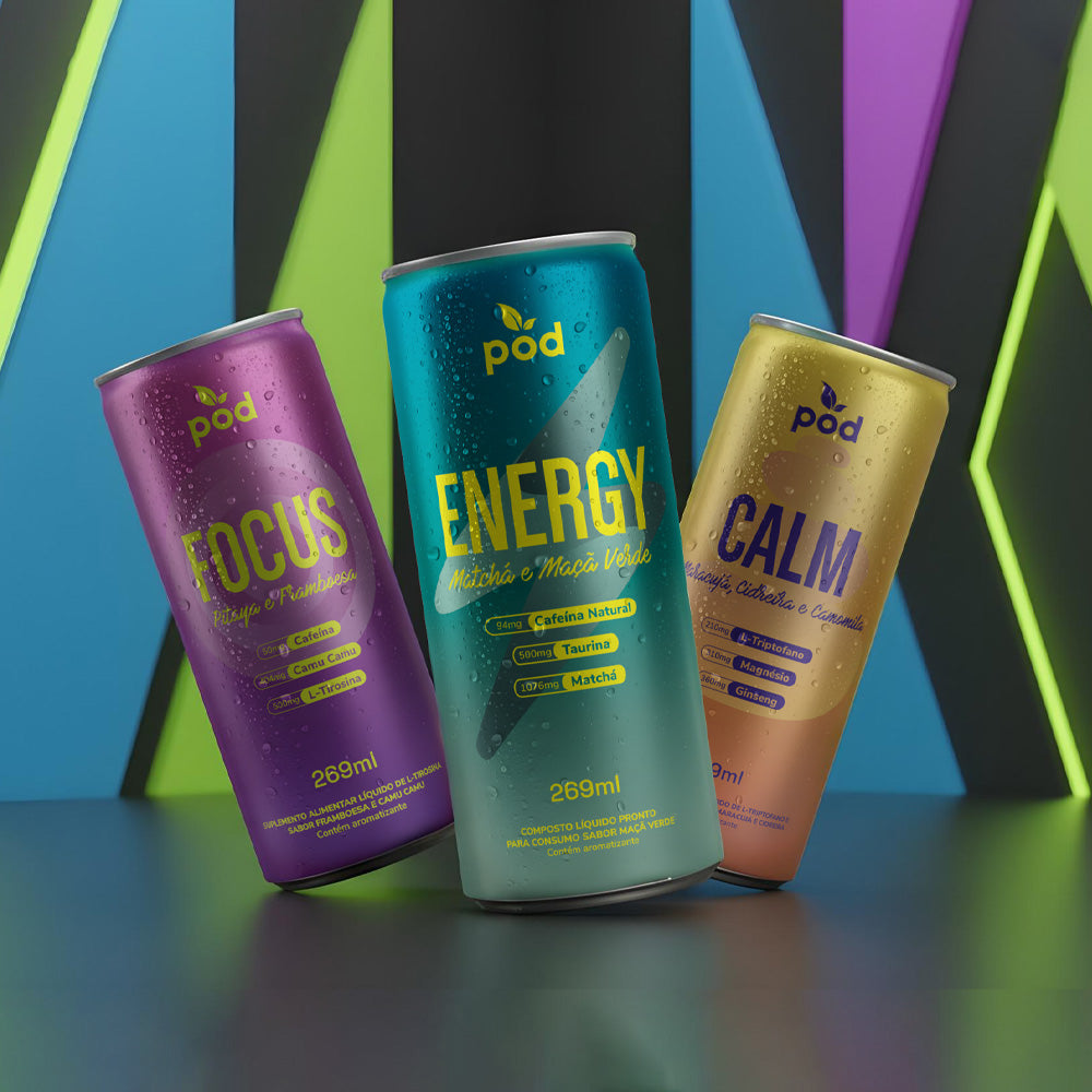 Kit 3 Smart Drinks 269ml Energia Foco Calma