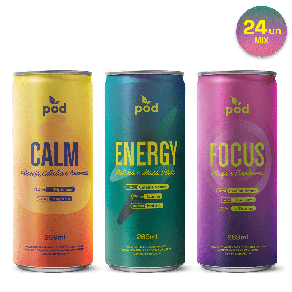24 smart drinks Pod 269ml (clube POD) - Pod Kombucha - Smart Drinks