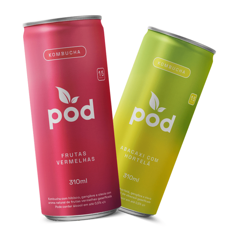 12 Kombuchas + 12 Smart Drinks - Pod Kombucha - Mix de Produtos